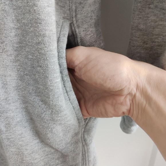 J. Crew Grey Oversized University Terry Cotton Half Zip Tunic w/ Pockets Medium - Picture 5 of 8